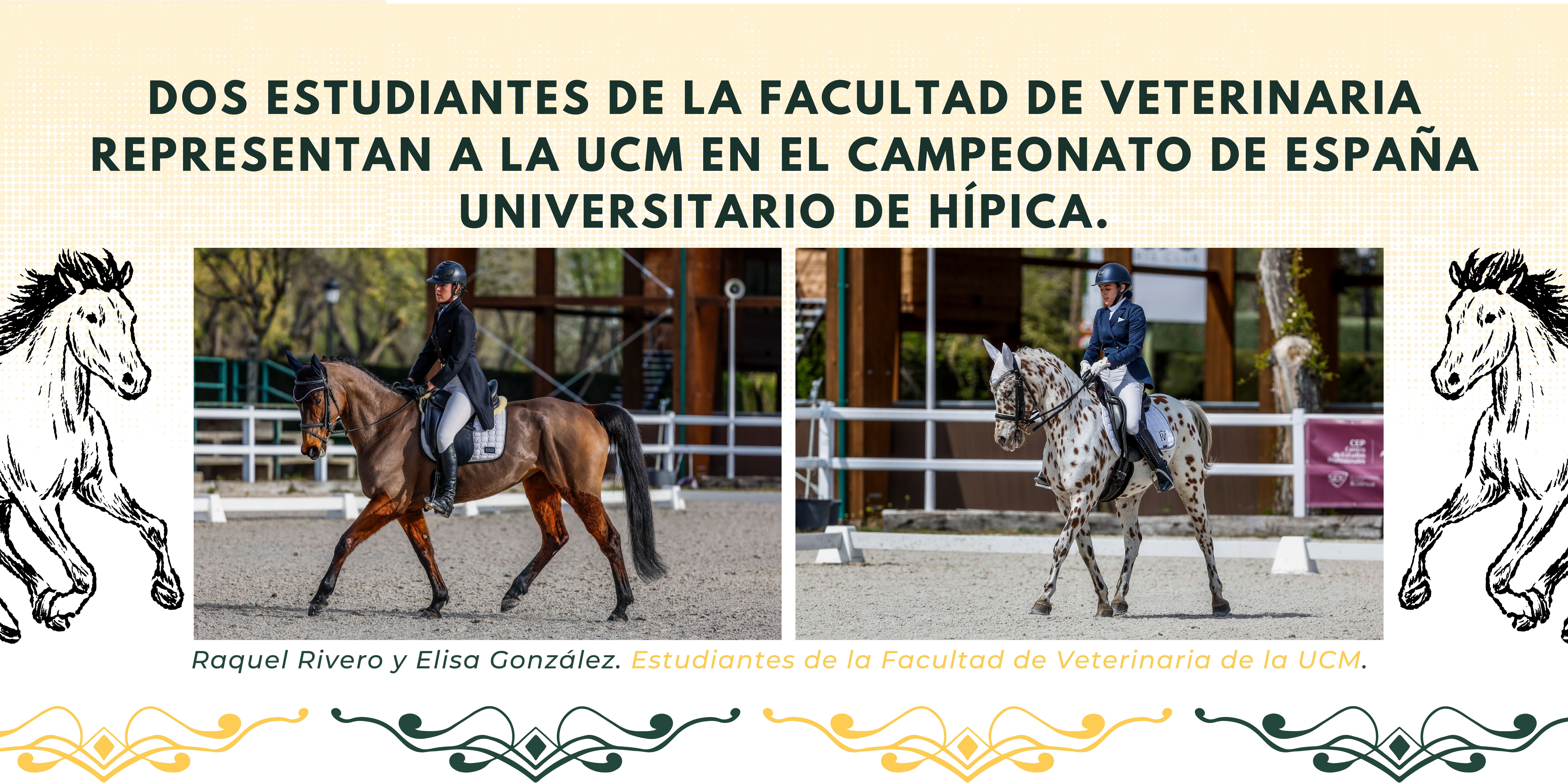 Dos estudiantes de la Facultad de Veterinaria representan a la UCM en el Campeonato de España Universitario de Hípica.